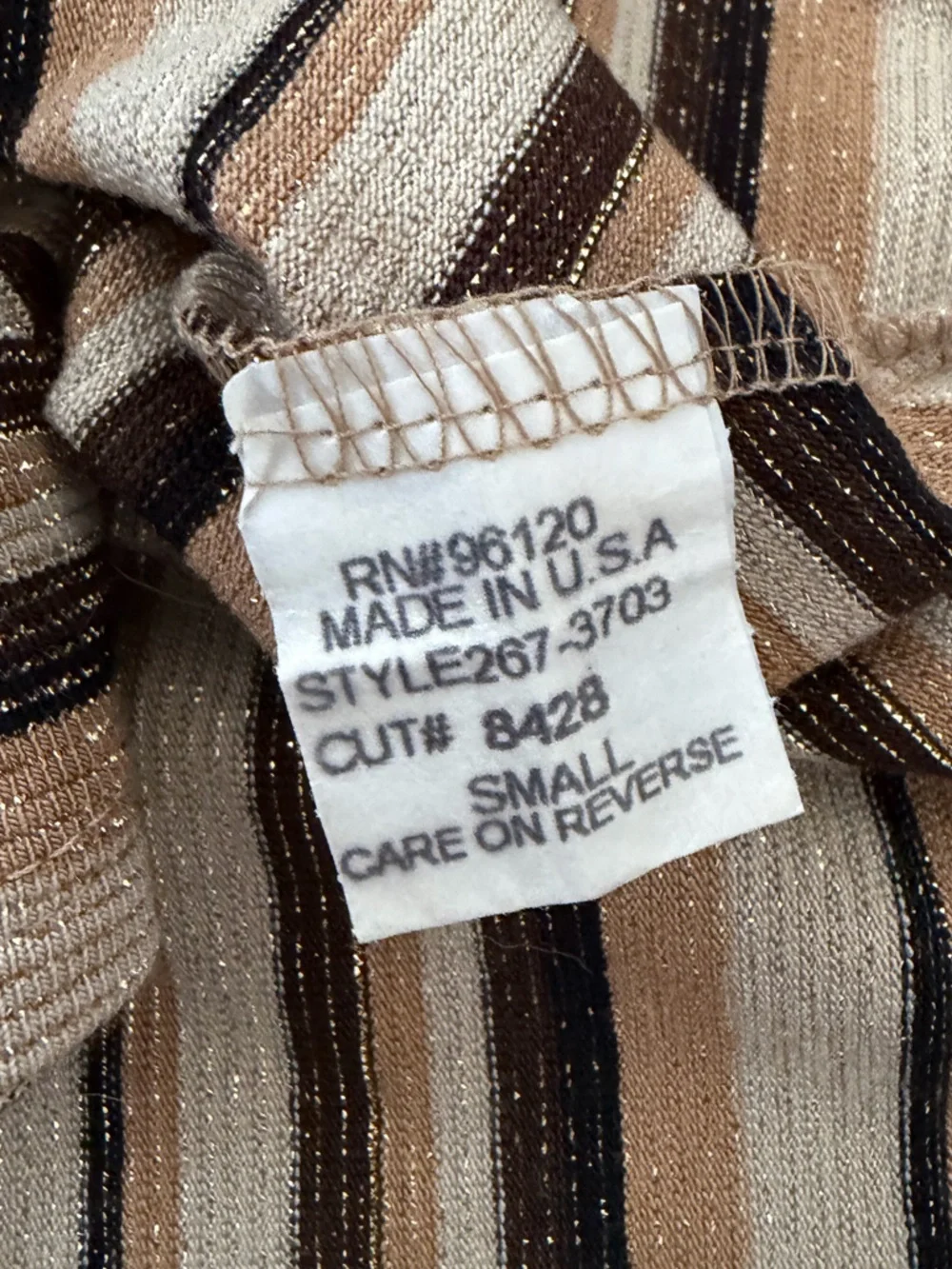 Sparkly Striped Earth-tones Chevron Skirt